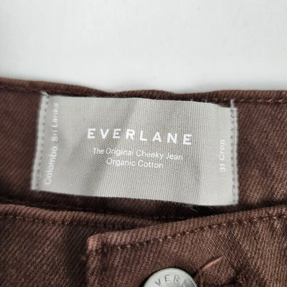 Everlane Jeans Womens 31x26 Brown Crop The Original Cheeky Jean Straight Leg NWT - Picture 4 of 13